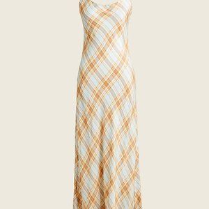 J.Crew Slip Dress in Pale Sky Tartan